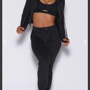 Bombshell Sportswear Black Cozy Joggers and Sports Bra Set